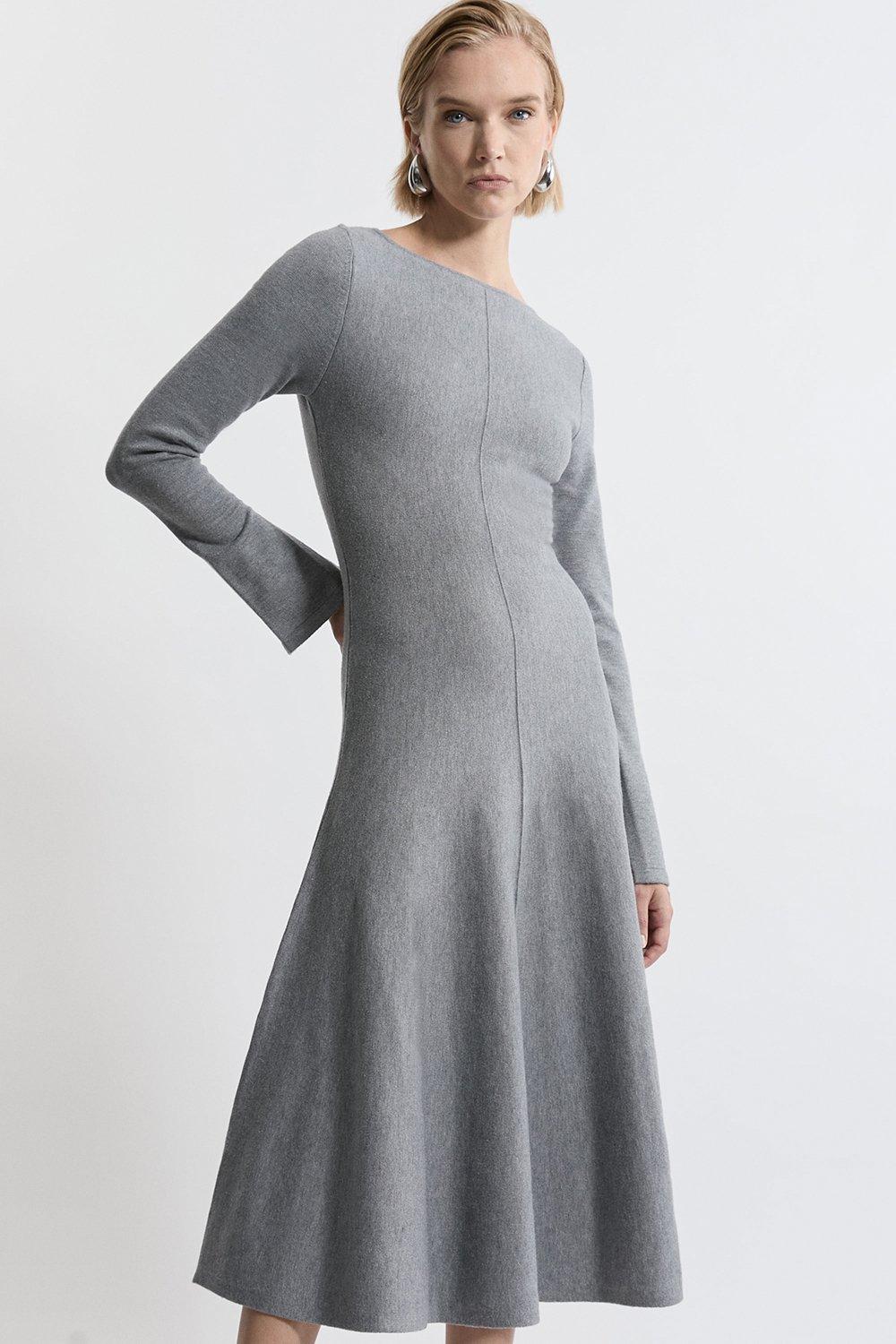 安心追跡付【KAREN MILLEN】マールウールミックスシャツワンピ bkk15808_denim_xl?$